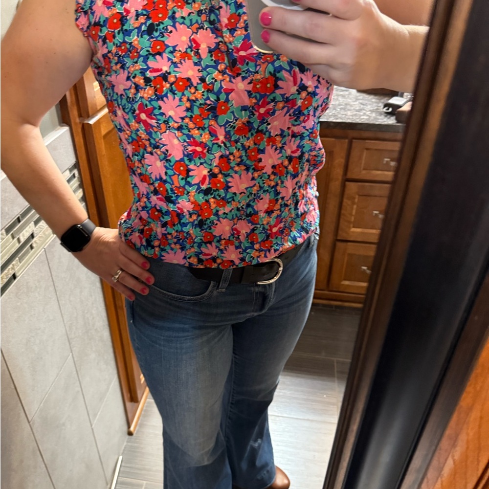 Floral Sleeveless Top - Multicolor